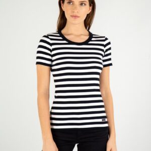 Amor Lux Shirt im Marine Look kurzarm