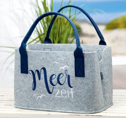 Filz Tasche Meerzeit Grau