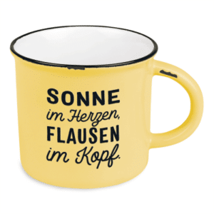 Vintage Tasse Sonne im Herzen