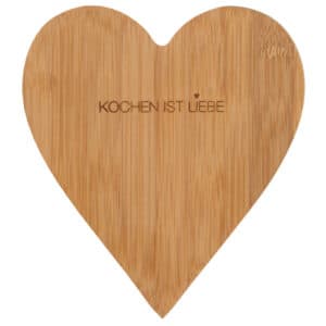 Holzschneidebrett Herz Kochen ist Liebe