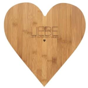Holzschneidebrett Herz Liebe