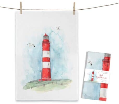 Geschirrtuch Red Lighthouse Leuchtturm