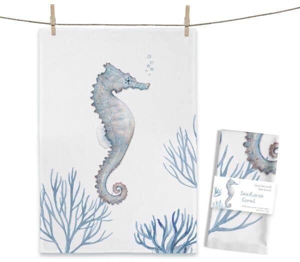 Geschirrtuch Seahorse Coral Seepferdchen
