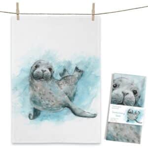 Geschirrtuch Swimming Seal Robbe