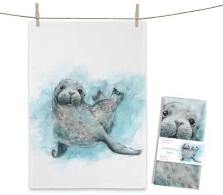 Geschirrtuch Swimming Seal Robbe