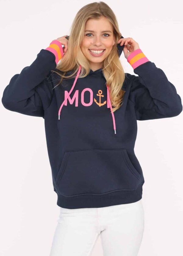 Zwillingsherz Hoodie "Moin Rahel" Navy