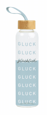 Trinkflasche Glas Gluck Glücklich