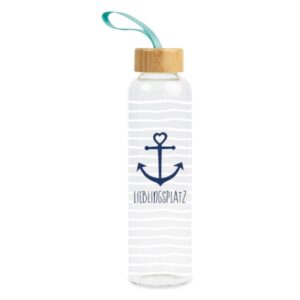 Trinkflasche Glas Lieblingsplatz