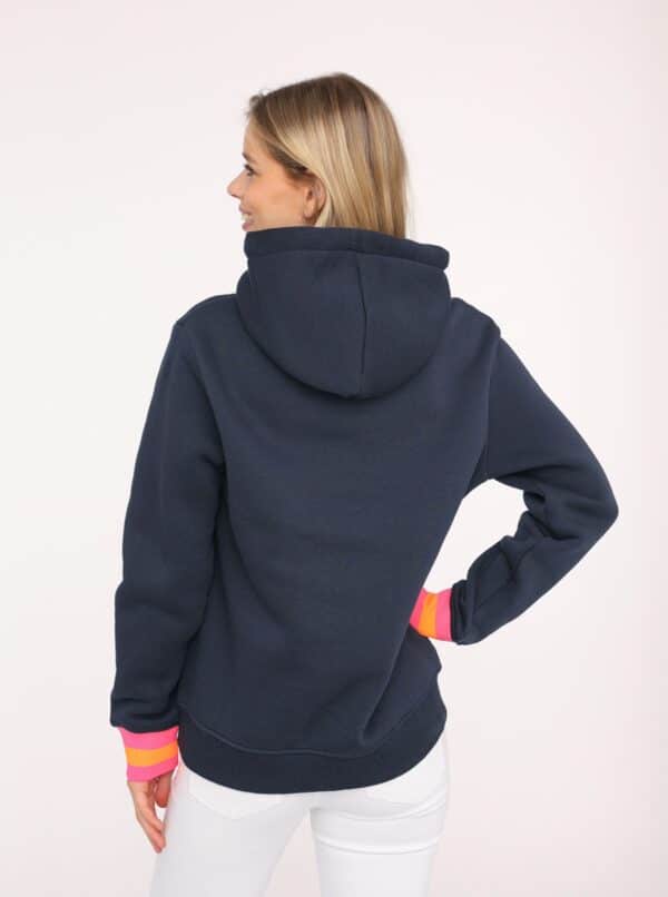 Zwillingsherz Hoodie "Moin Rahel" Navy Hinten