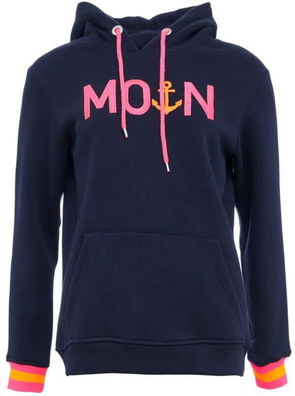 Zwillingsherz Hoodie "Moin Rahel" Navy Vorne