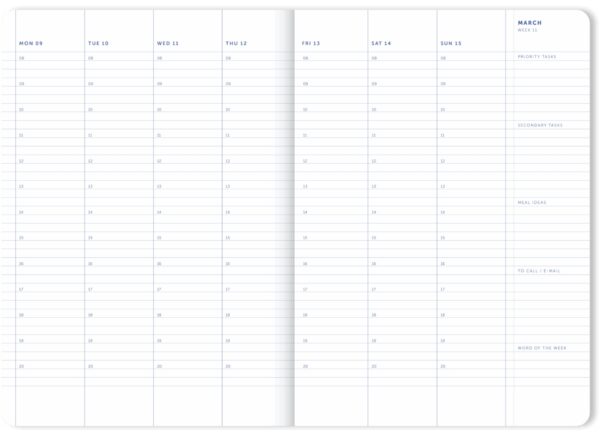 A4 Journal 2026 Kalender Innen
