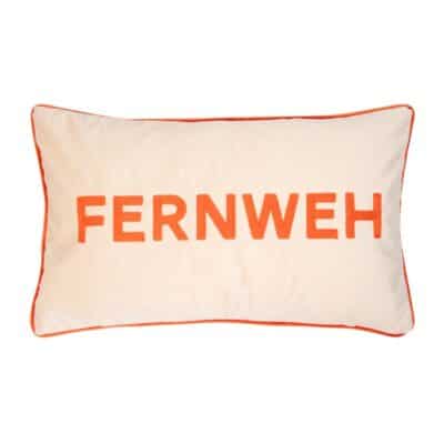 Kissenbezug letters-fernweh-30x50-sand-orange