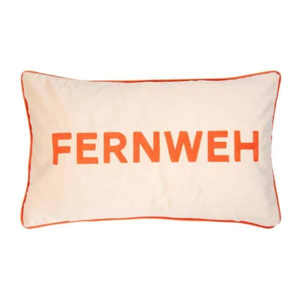 Kissenbezug letters-fernweh-30x50-sand-orange