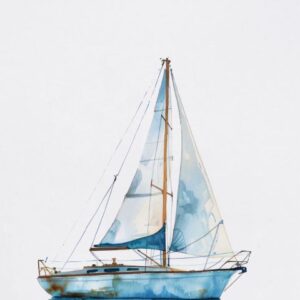 Geschirrtuch Segelboot