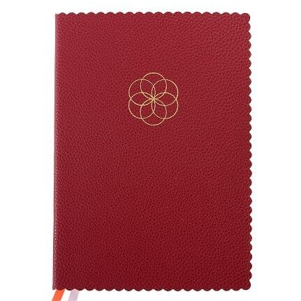 Schreibbuch/DIN A5/120 Blatt/Majoie/ bordeaux/Lebensblume