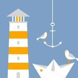 Beach Lighthouse Servietten 33x33 cm