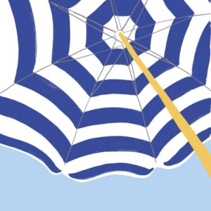 Beach Umbrella blue Servietten 33x33