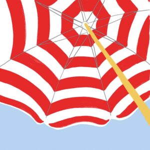 Beach Umbrella red Servietten 33x33