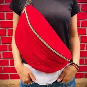 Crossbody Bauchtasche XL Cord Rot