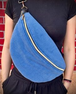 Schultertasche Blau XL