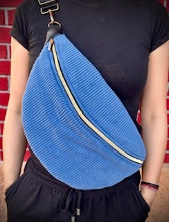 Schultertasche Blau XL