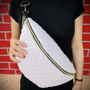 Schultertasche Weiß XL