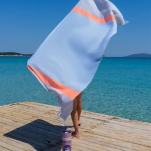 Towel to go Neon Hamamtuch Blue/Grey