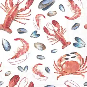 Napkin 33 Sea life white FSC Mix