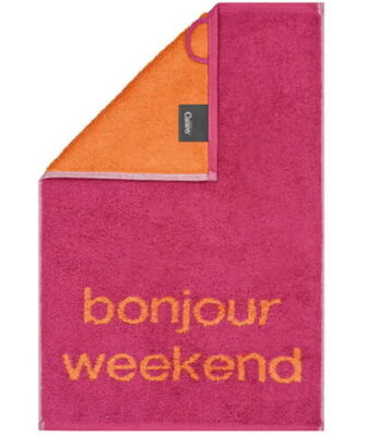 Cawö Gästetücher Postcard Towels Edition 100 bonjour weekend - 05 - Gästetuch 30x50 cm