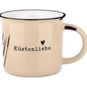vintage Becher Küstenliebe Beige