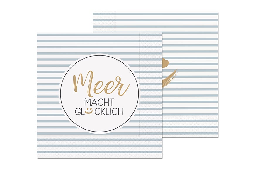Servietten Meer macht glücklich